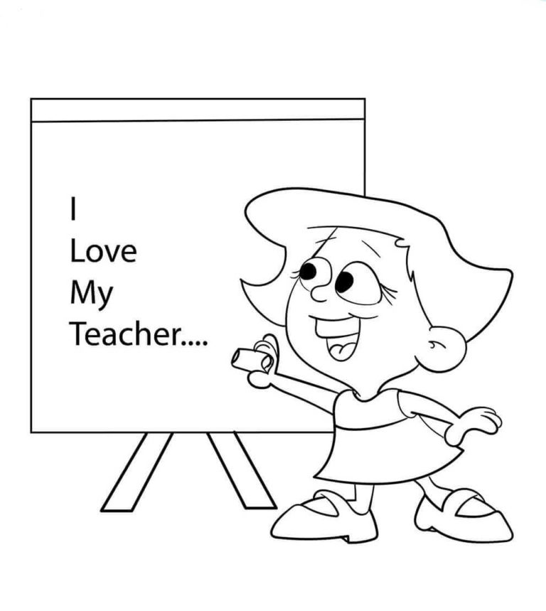 20 Free Teachers' Day Coloring Pages Printable