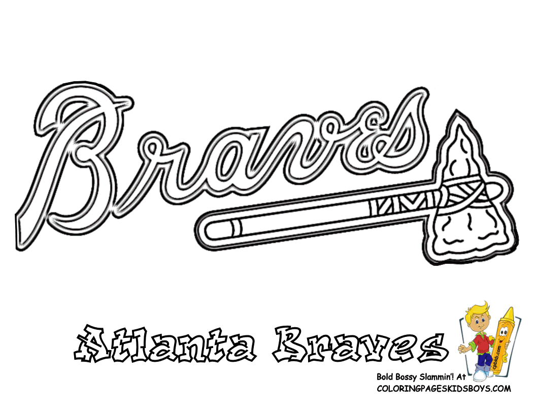 Freezer paper stencil ideas: Braves | Baseball coloring pages, Sports