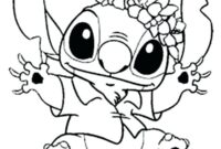 stitch halloween coloring page stitch halloween coloring page