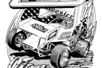 sprint car coloring pages