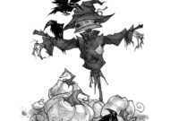 scary scarecrow drawings scary scarecrow drawings