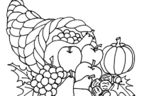 printable cornucopia coloring page