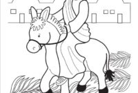 jesus on a donkey coloring page jesus on a donkey coloring page
