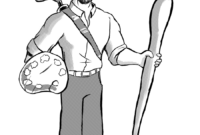 bob ross coloring pages