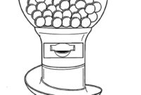 printable gumball machine coloring page
