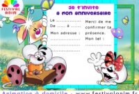 carte invitation d anniversaire a imprimer gratuite