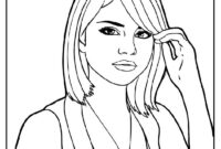 coloriage de chanteuse