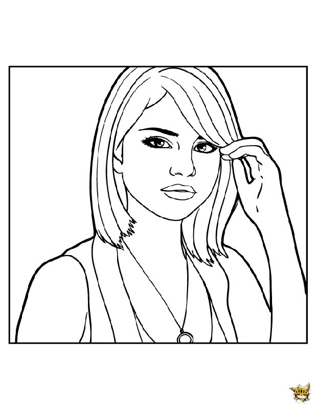 Coloriage Chanteuse célèbre dessin gratuit à imprimer