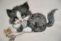 coloriage chat et souris coloriage chat et souris