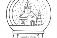 snow globe coloring pages