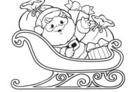 santa and sleigh coloring page santa and sleigh coloring page