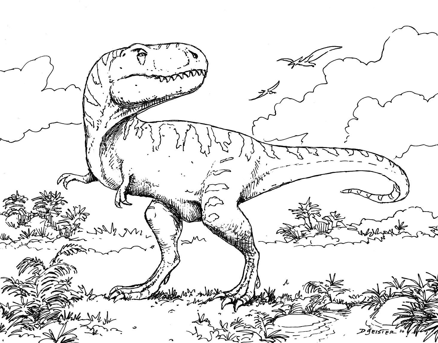 Coloriage de dinosaure a imprimer - 1001 Animaux