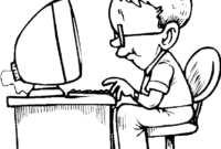 kindergarten computer coloring pages kindergarten computer coloring pages