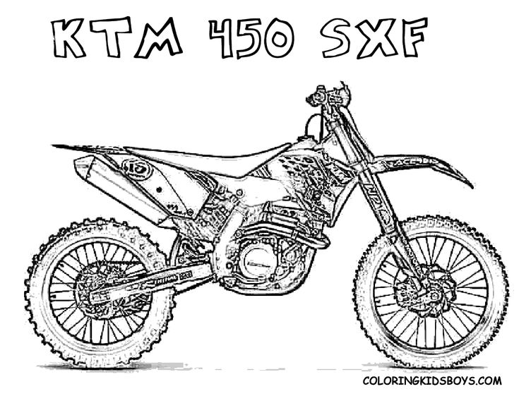 Coloring 2 Dirt Bikes Free Motorbike Pages | Dirt Bikes | Pinterest