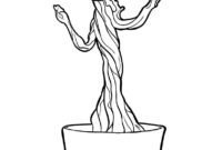 groot color page groot color page