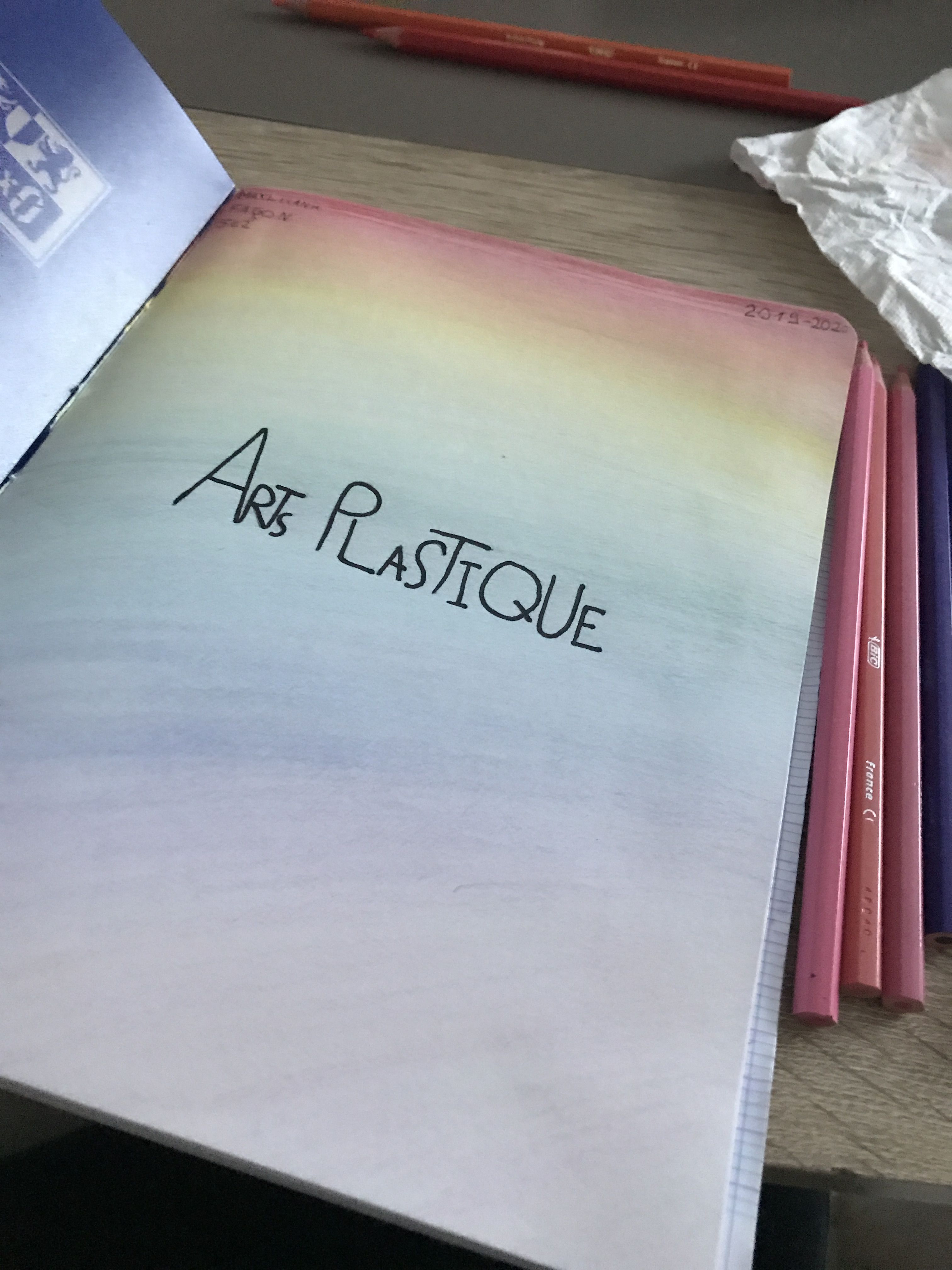 Page de garde art plastique,dégradé Project Cover Page, Zenith, Art