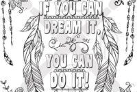 inspirational quote coloring pages for adults