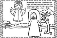 the angel visits joseph coloring page