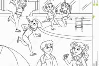 coloring pages swimming pool coloring pages swimming pool