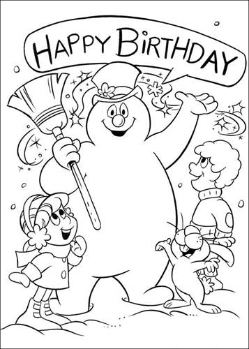 Kids-n-fun.com | 24 coloring pages of Frosty the Snowman
