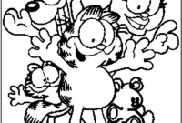 garfield color page garfield color page