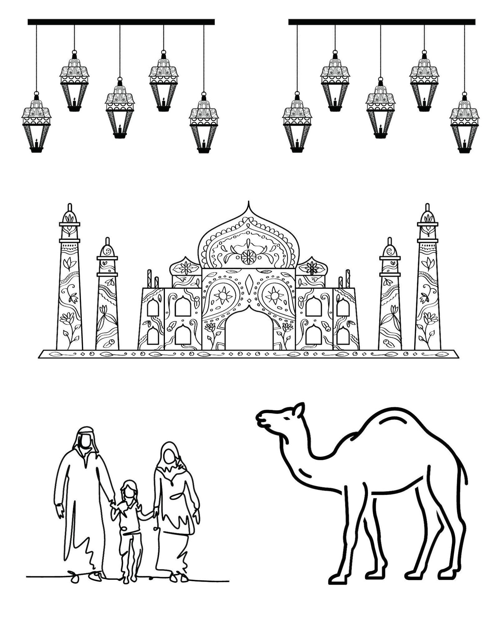 Ramadan Coloring Pages - Etsy