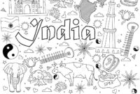 india coloring page