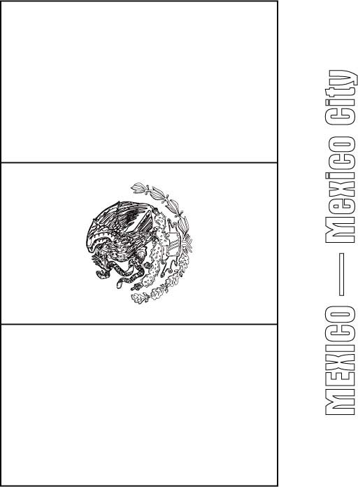 Mexico flag coloring page | Download Free Mexico flag coloring page for
