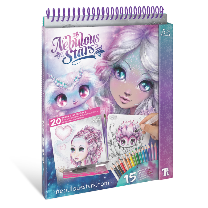 Nebulous Stars - Livre à colorier à l’aquarelle - Maitre des Jeux