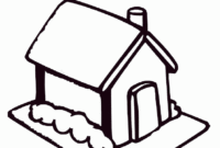 blank gingerbread house coloring pages