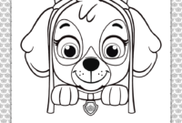 paw patrol skye coloring page