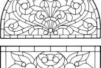 stained glass window coloring pages