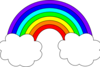 simple rainbow outline simple rainbow outline