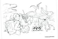 dino dana coloring pages