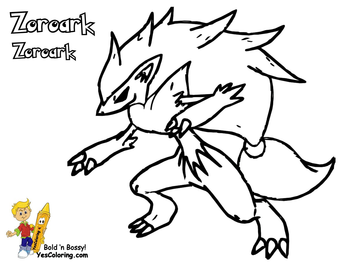 Pokemon Coloring Pages Zoroark | BubaKids.com