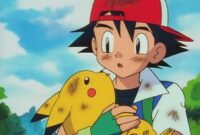 dessin de sacha et pikachu en couleur