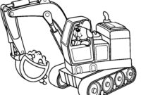 excavator coloring page free excavator coloring page free