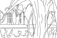 coloriage chateau hante