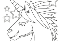 unicorn emoji coloring page