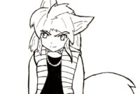 wolf anime coloring pages