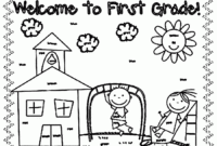 first day of first grade coloring page