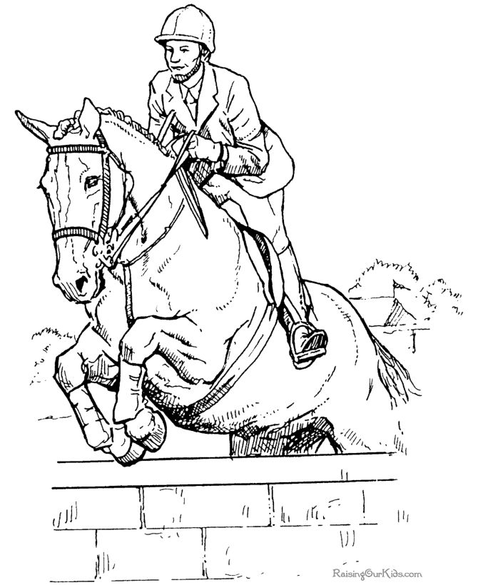 Jumping Horse Coloring Sheet | Horse coloring pages, Animal coloring