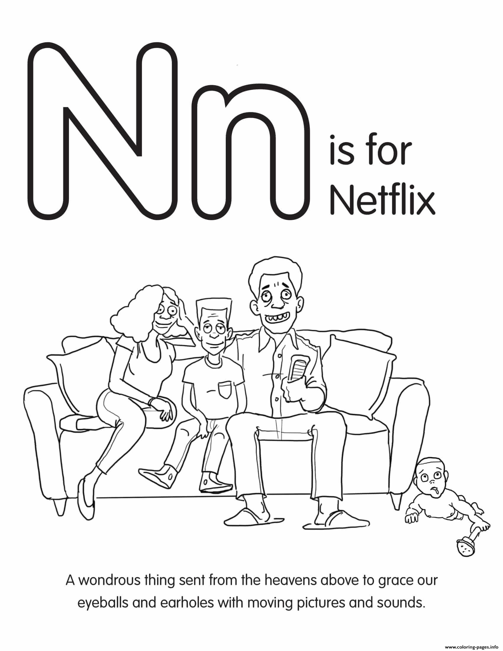 Netflix Coloring Pages Coloring Pages