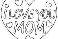 i love mom coloring page i love mom coloring page
