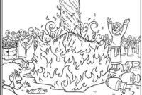 elijah and prophets of baal coloring page