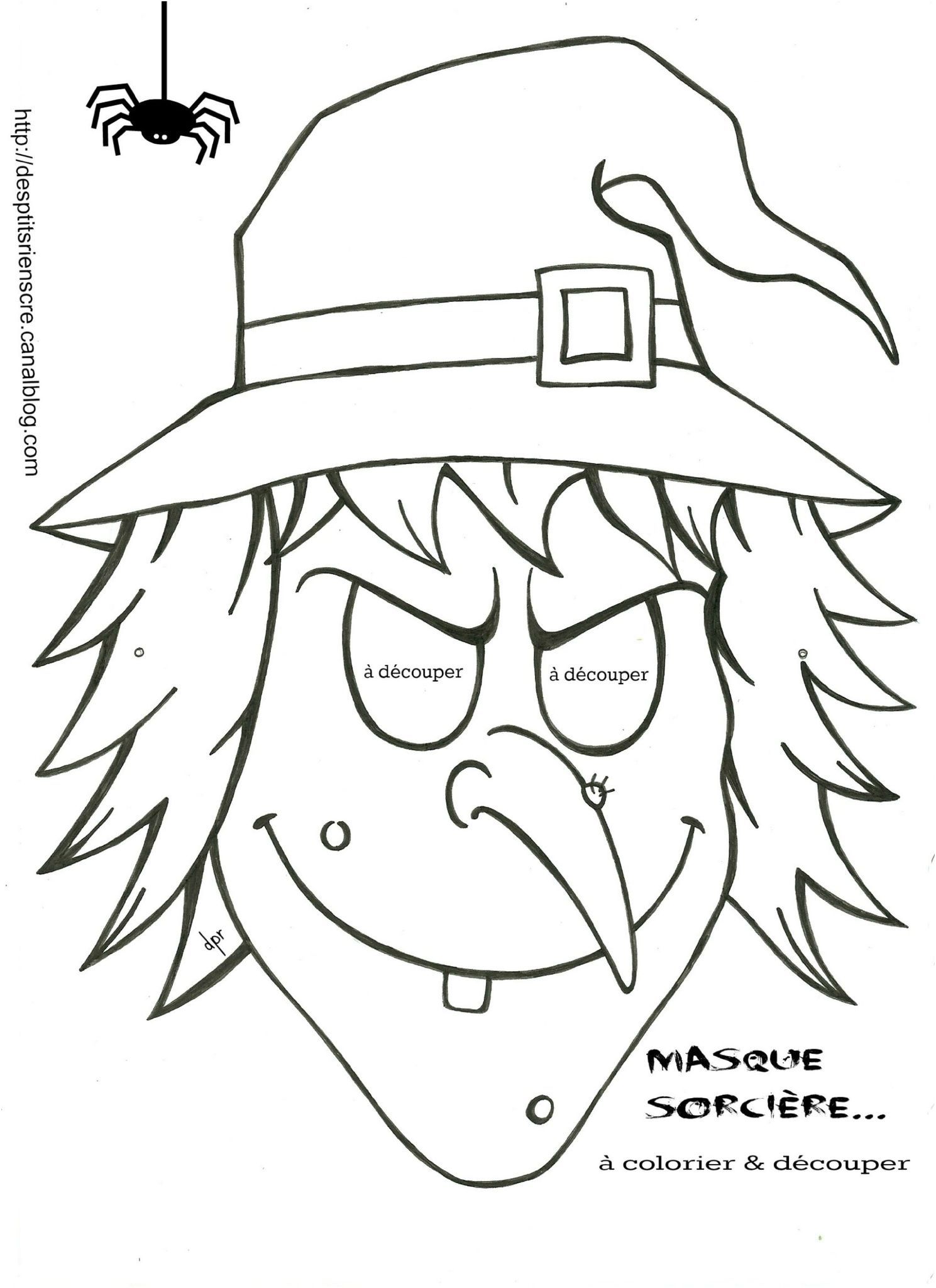 9 Magnificient Masque À Colorier Photos | Coloriage halloween, Masque