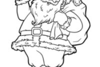 vintage santa coloring pages