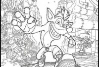 crash bandicoot coloring pages