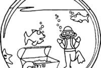 fish bowl coloring page