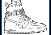 nike air force one coloring page nike air force one coloring page